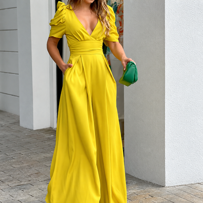 ☁️ （2026 New fashion,Rich colors & full plus sizes, fits every figure!）Soft Drape Wide Leg Jumpsuit — Lightweight Fabric