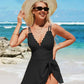 🎁Last Day Promotion 49% OFF🔥🌟Deep V Knot Detail Skirted Swimsuit
