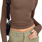 🔥Women’s Basic Slim Open Navel T-shirt🔥