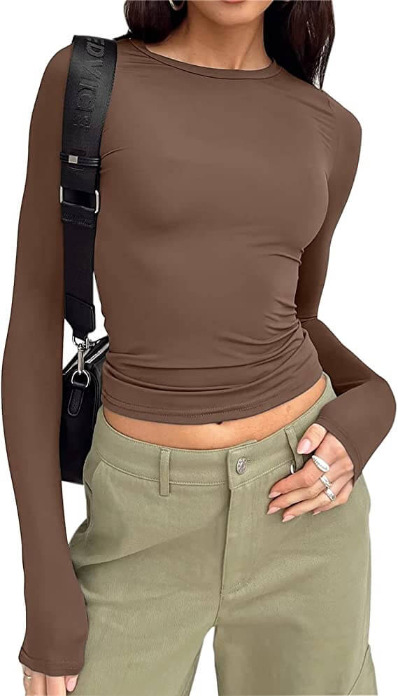 🔥Women’s Basic Slim Open Navel T-shirt🔥