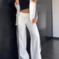 👑Elevate Your Style! Casual Lapel Blazer & Wide-Leg Trousers Set — Effortless Elegance💫