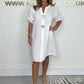 👗2025 Hot Sale💖Plus Size Button Up Tunic Dress