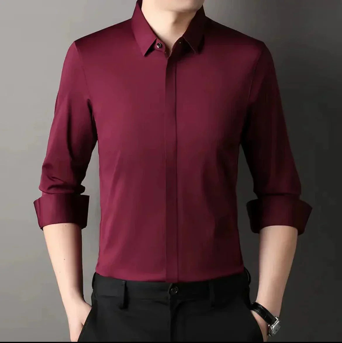 🔥2025 HOT SALE🔥Men's Wrinkle-Free Button-Down Shirt