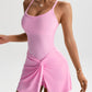 👗【Zeitlich begrenztes Angebot – 50% Rabatt】🏃 Damen Sport-Tank mit integrierter Shorts – ärmellos, Slim-Fit, knielang – perfekt für Golf, Yoga & aktive Tage. 🔥✨