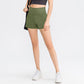 🔥 Limited time 53% OFF! Nylon high-rise yoga shorts 🎽 with side pockets 2-in-1