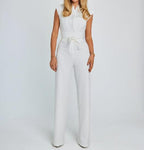 ✨Belted Wide-Leg Jumpsuit – Sleeveless Elegant Office Style