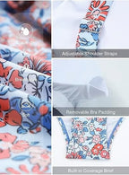 🌊 Vintage high-waisted slimming split swimsuit on the last day, freeze the elegant curves of the seaside