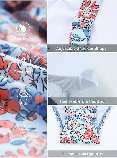 🌊 Vintage high-waisted slimming split swimsuit on the last day, freeze the elegant curves of the seaside