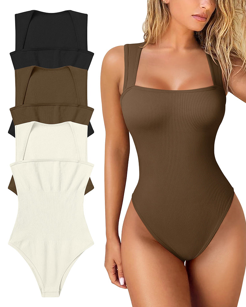 🔥Sleeveless abdomen-cinching shaped-one-piece makes a thin and curvy beauty in seconds