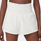 🔥 Limited time 53% OFF! Nylon high-rise yoga shorts 🎽 with side pockets 2-in-1