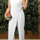 💕Gentle impact! Women's casual V-neck crossover strap jumpsuit, lazy yet classy.