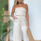 🌴 Summer Sale! The striped bandeau wide-leg jumpsuit ✨ looks slim and comfortable