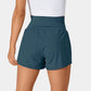 🔥 Limited time 53% OFF! Nylon high-rise yoga shorts 🎽 with side pockets 2-in-1