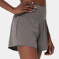 🔥 Limited time 53% OFF! Nylon high-rise yoga shorts 🎽 with side pockets 2-in-1