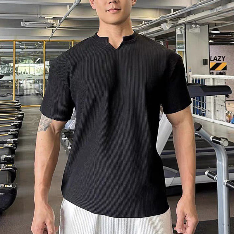 🌊 Men's V-Neck  Short Sleeve Muscle Athletic Workout T-Shirts  Perfect Fit, Breathable Comfort, Show Off Your Athletic Style!