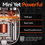 🔋 Mini double-ended shaver! 0.1mm Knife Mesh 7500 rpm motor