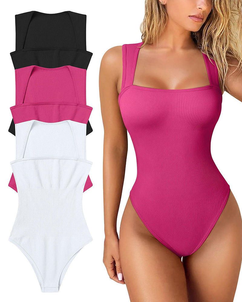🔥Sleeveless abdomen-cinching shaped-one-piece makes a thin and curvy beauty in seconds