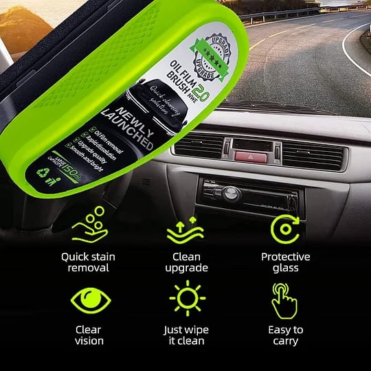 🚗 BUY 2 GET 1 FREE｜2.0 Powerful Oil Film Wipe - Crystal Clear Glass