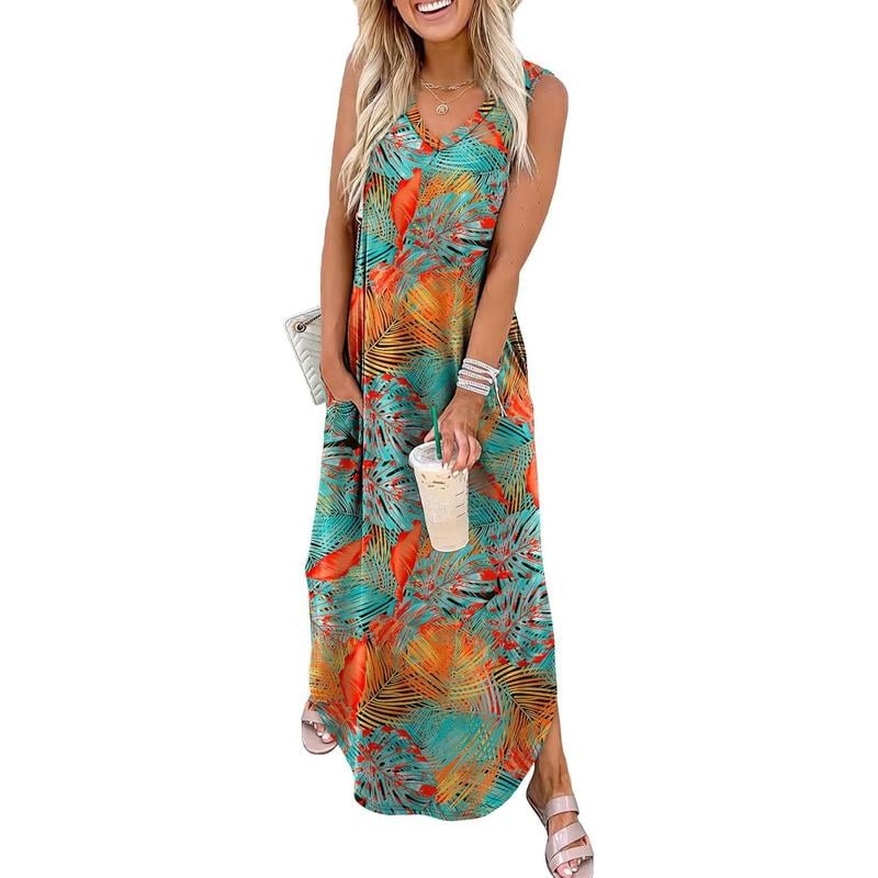 🎉Holiday Sale-60% Off🌷Summer Dresses Maxi Dress Vacation Beach Sundresses with Pockets