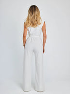 ✨Belted Wide-Leg Jumpsuit – Sleeveless Elegant Office Style