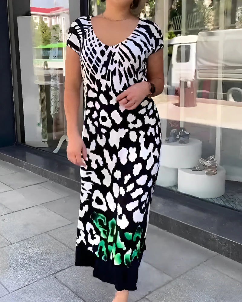 💖Limited Sale 49% OFF💖Casual Printed Short Sleeve Dress