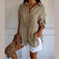 💕Classic Pleated Textured Single-Breasted Lapel Shirt for Women