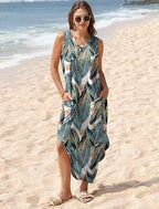 🎉Holiday Sale-60% Off🌷Summer Dresses Maxi Dress Vacation Beach Sundresses with Pockets