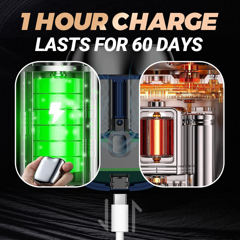 🔋 Mini double-ended shaver! 0.1mm Knife Mesh 7500 rpm motor