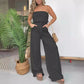 🌴 Summer Sale! The striped bandeau wide-leg jumpsuit ✨ looks slim and comfortable