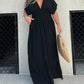 ⏰ Limited time special! V-neck slit lazy long skirt|Thin and versatile, limited time reduction 💥
