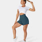 🔥 Limited time 53% OFF! Nylon high-rise yoga shorts 🎽 with side pockets 2-in-1