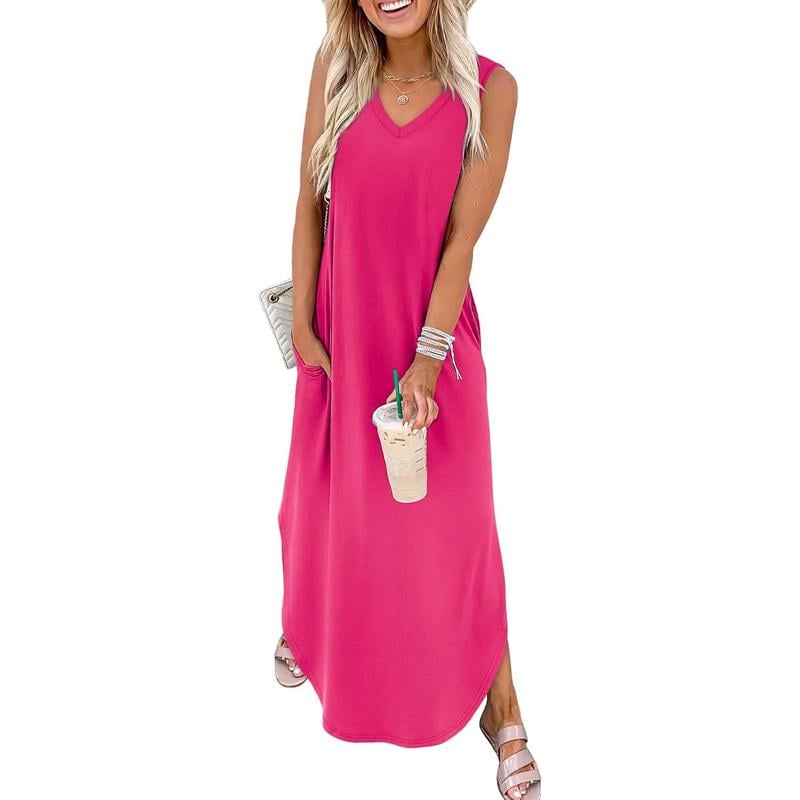 🎉Holiday Sale-60% Off🌷Summer Dresses Maxi Dress Vacation Beach Sundresses with Pockets