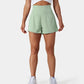 🔥 Limited time 53% OFF! Nylon high-rise yoga shorts 🎽 with side pockets 2-in-1