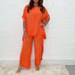 67% for a limited time💖 Half! A two-piece set of fluttery trousers with sleeves to unlock effortless chic ✨