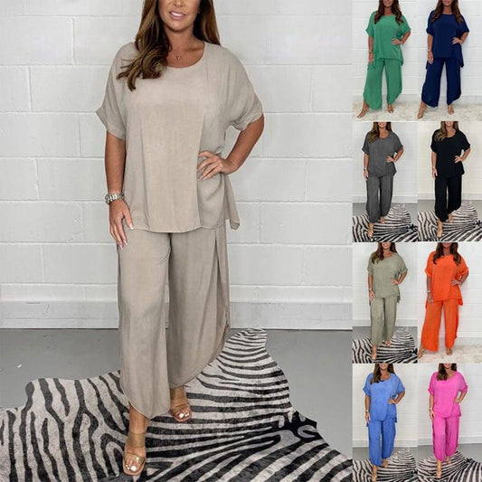 67% for a limited time💖 Half! A two-piece set of fluttery trousers with sleeves to unlock effortless chic ✨