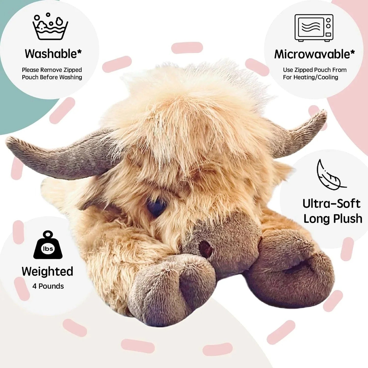 🔥Hot Sale 49% Off🎁Cute Cartoon Highland Cow Stuffed Toy