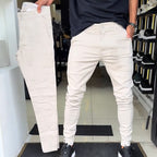 Men’s Slim-Fit Casual Solid Pants – Sleek Solid Tones, Slim Silhouette, Ideal for Easy Pairing 👔