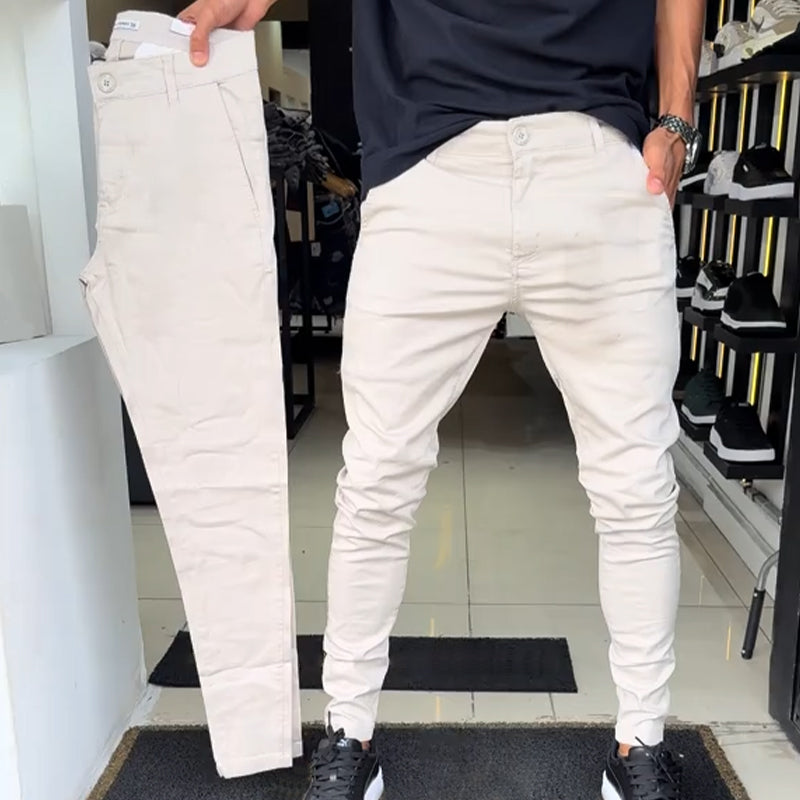 Men’s Slim-Fit Casual Solid Pants – Sleek Solid Tones, Slim Silhouette, Ideal for Easy Pairing 👔