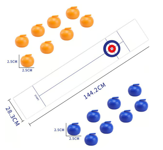 🎅Xmas Hot Sales  🔥 New Tabletop Family Curling Game 👨‍👩‍👧‍👦