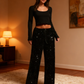 💖LAST DAY SALE 55% OFF🥰Women's Sequin Sparkle Wide Leg Pants with Elastic Waistband