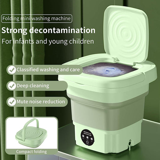 🛁 Mini Foldable Washing Machine – Compact, Easy Storage for Apartments & Quick Clothes Washes