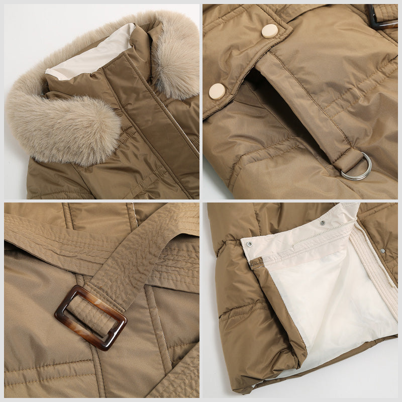 Best Gift for Her - Women's Winter Mid-Length Slim Cotton Coat Jacket