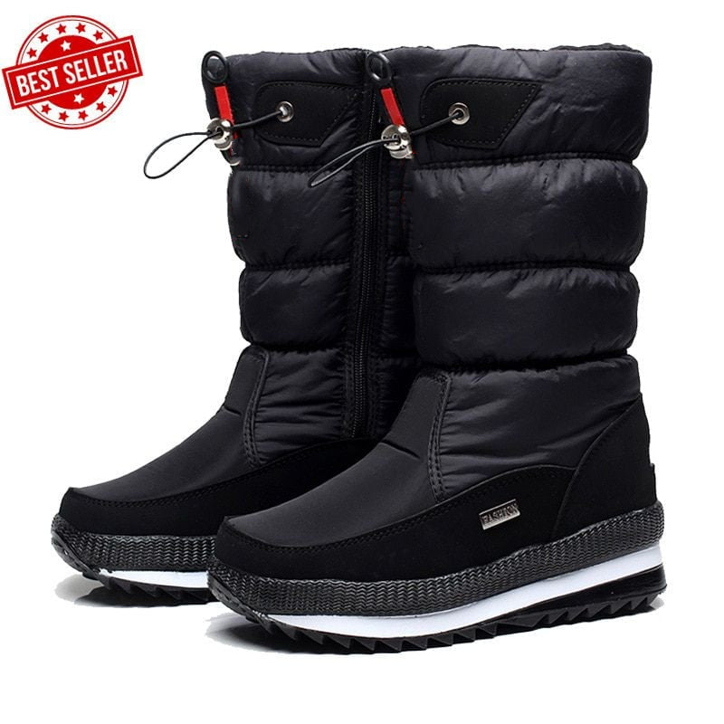 🔥🔥 Premium Waterproof Faux Fur Non-Slip Women's Snow Boots