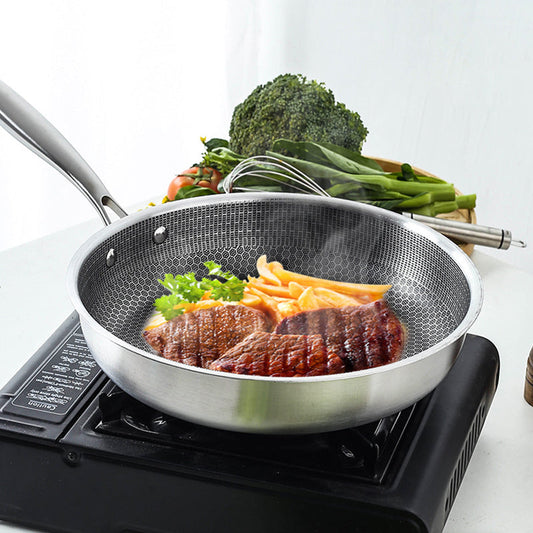 🎁More than 5 years of service life⏳Non-Stick Stainless Steel Pan