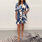 💕Last day! Only £12.98 - Women's Plant - Printed Casual Short Jumpsuit