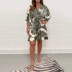 💕Last day! Only £12.98 - Women's Plant - Printed Casual Short Jumpsuit