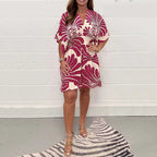 💕Last day! Only £12.98 - Women's Plant - Printed Casual Short Jumpsuit