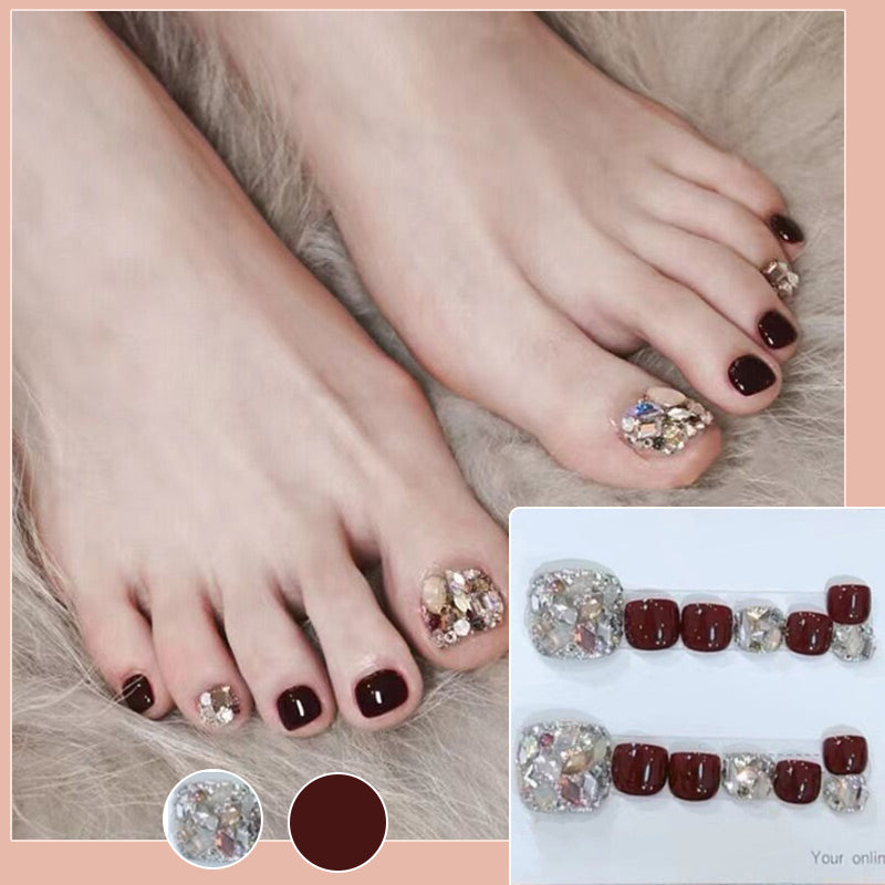 ✨Buy 1 Get 1 Free🌈 Square Press on Diamond Toenails