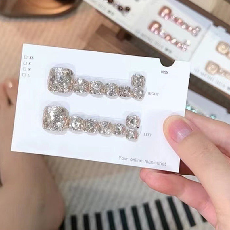 ✨Buy 1 Get 1 Free🌈 Square Press on Diamond Toenails