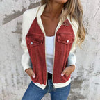 Women's Creative Denim Splicing Jacket 🧥 – Edgy Streetwear for Daily Cool Looks